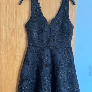 Black knee length dress